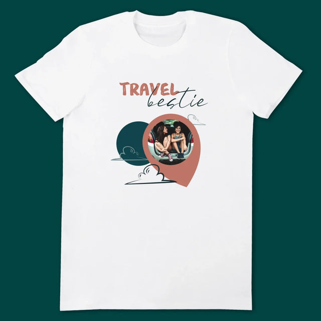 Form-Collage: Travel Besties - T-Shirts Für Paare