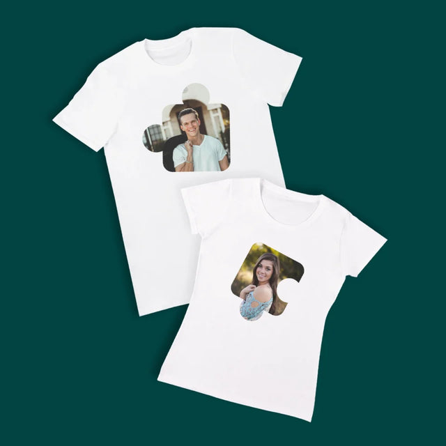 Form-Collage: Puzzle - T-Shirts Für Paare