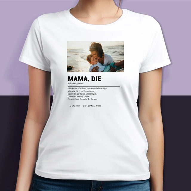 Foto Und Unterschrift: Definition Von Mama Und Papa - T-Shirts Für Paare