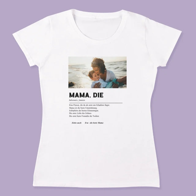 Foto Und Unterschrift: Definition Von Mama Und Papa - T-Shirts Für Paare