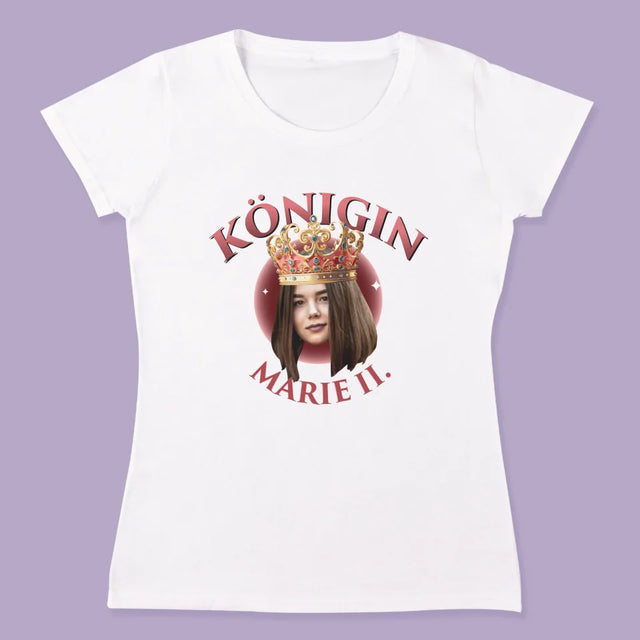 Foto Und Unterschrift: König Und Königin - T-Shirts Für Paare