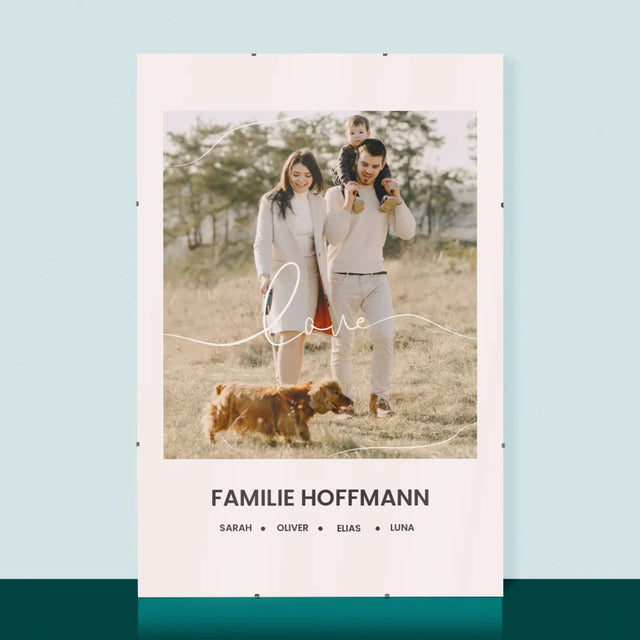 Foto Und Unterschrift: Love Familie - Poster