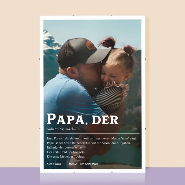 Foto Und Unterschrift: Definition Papa - Poster