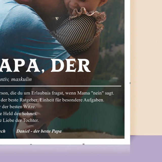 Foto Und Unterschrift: Definition Papa - Poster