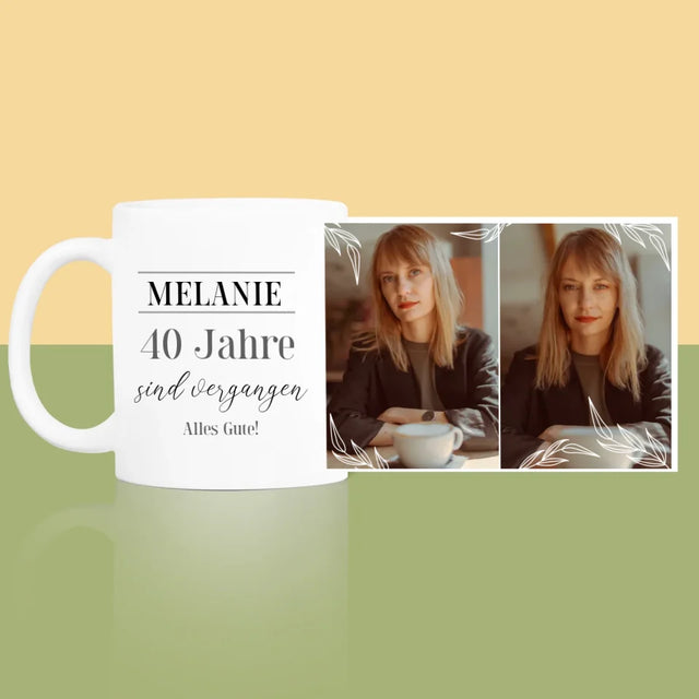 Fotocollage: 40 Jahre Vergangen - Tasse