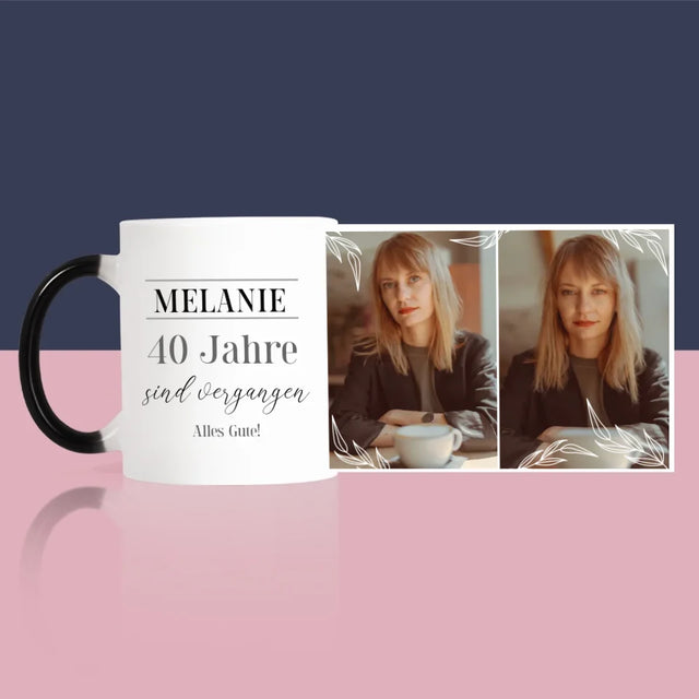 Fotocollage: 40 Jahre Vergangen - Tasse