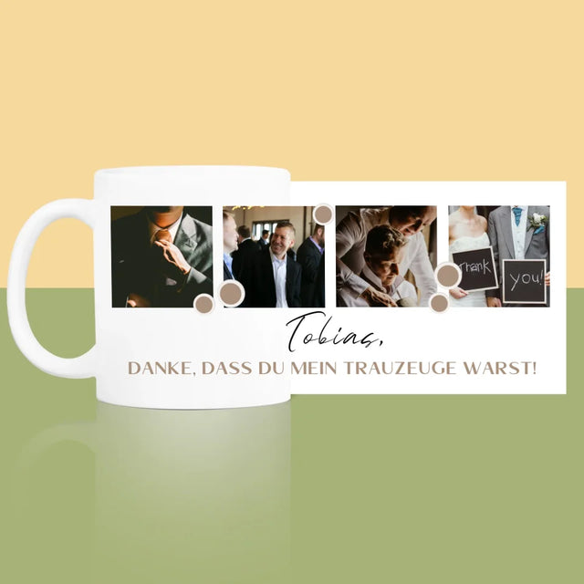 Fotocollage: Danke - Tasse