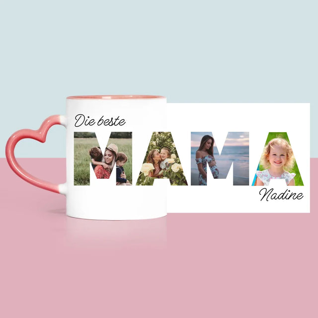 Buchstaben-Collage: Mama - Tasse