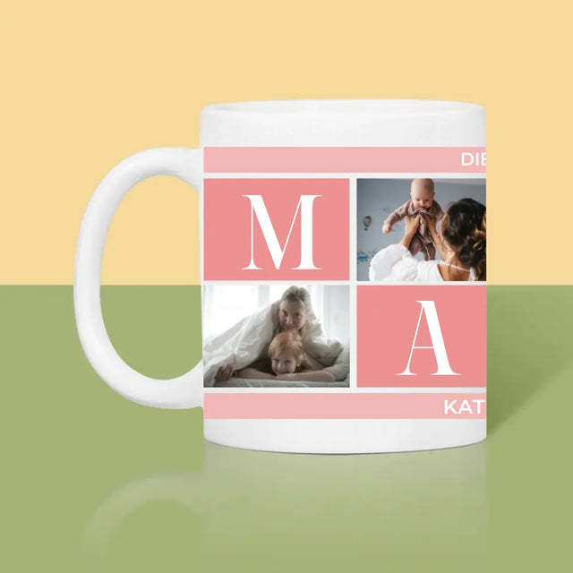 Fotocollage: Beste Mama Collage - Tasse