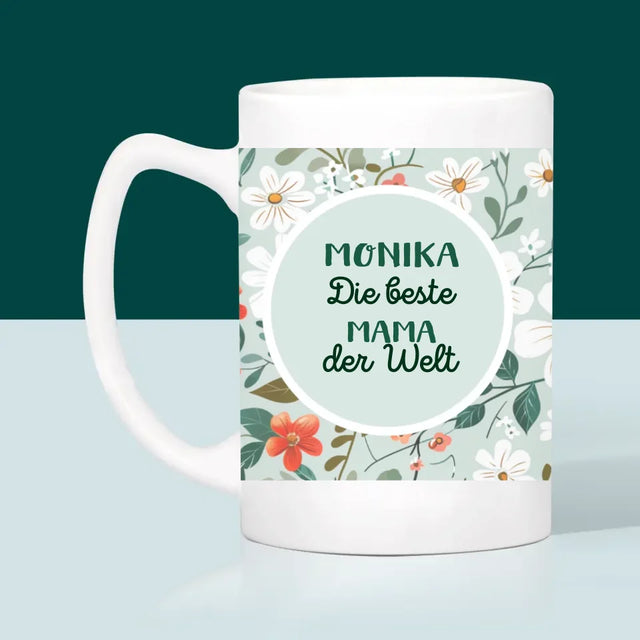 Foto Und Unterschrift: Beste Mama Blumen - Tasse