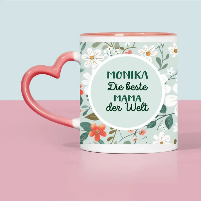 Foto Und Unterschrift: Beste Mama Blumen - Tasse