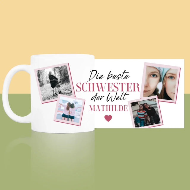 Fotocollage: Beste Schwester Der Welt - Tasse