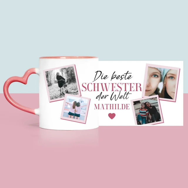 Fotocollage: Beste Schwester Der Welt - Tasse