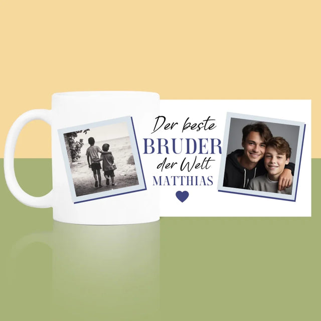 Fotocollage: Bester Bruder Der Welt - Tasse