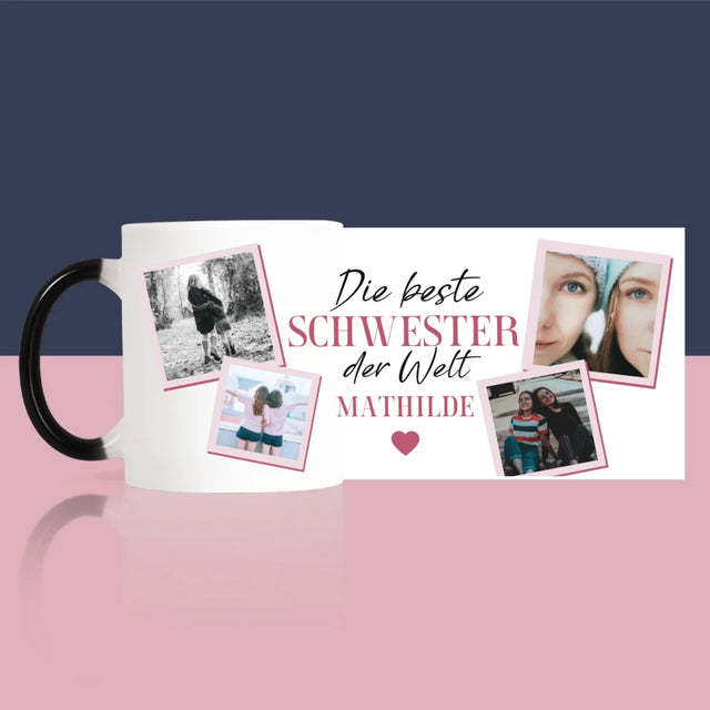 Fotocollage: Beste Schwester Der Welt - Tasse