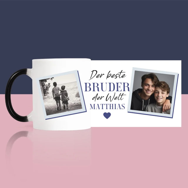 Fotocollage: Bester Bruder Der Welt - Tasse