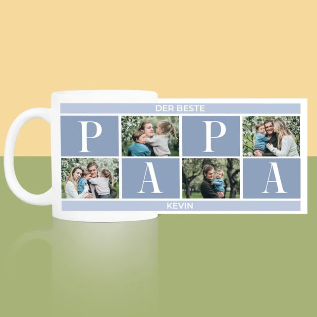 Fotocollage: Bester Papa Collage - Tasse