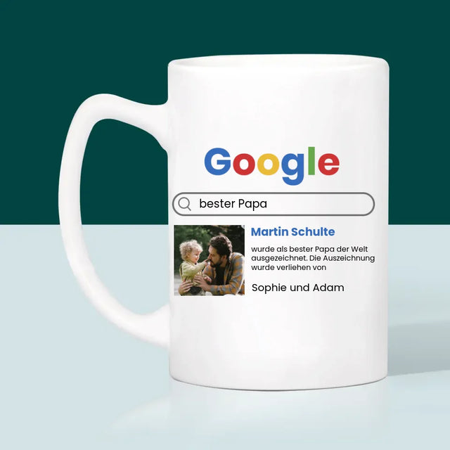 Foto Und Unterschrift: Bester Papa Google-Suche - Tasse