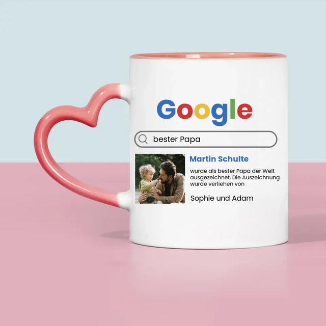 Foto Und Unterschrift: Bester Papa Google-Suche - Tasse