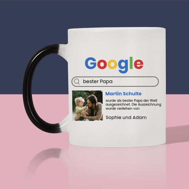 Foto Und Unterschrift: Bester Papa Google-Suche - Tasse