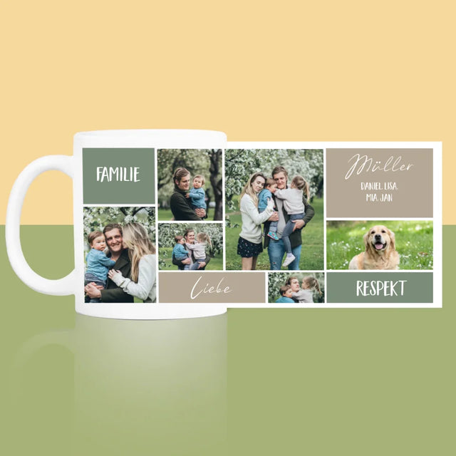 Fotocollage: Familie - Tasse