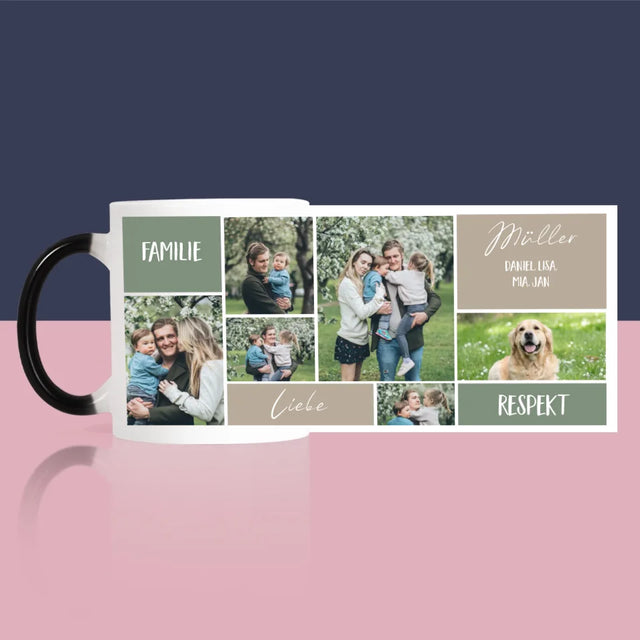 Fotocollage: Familie - Tasse