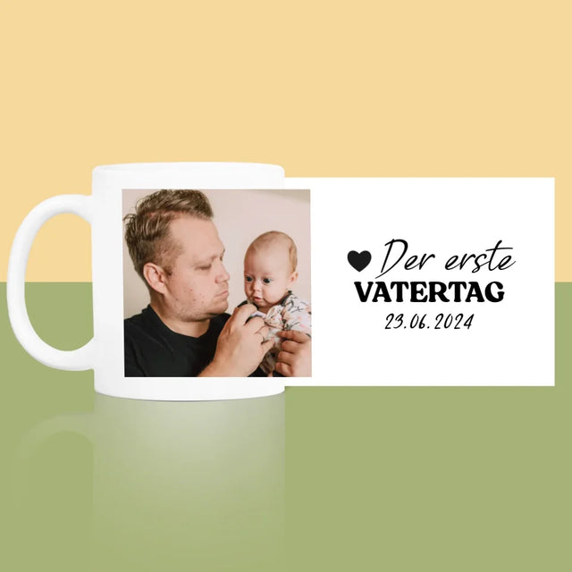 Foto Und Unterschrift: Erster Vatertag - Tasse