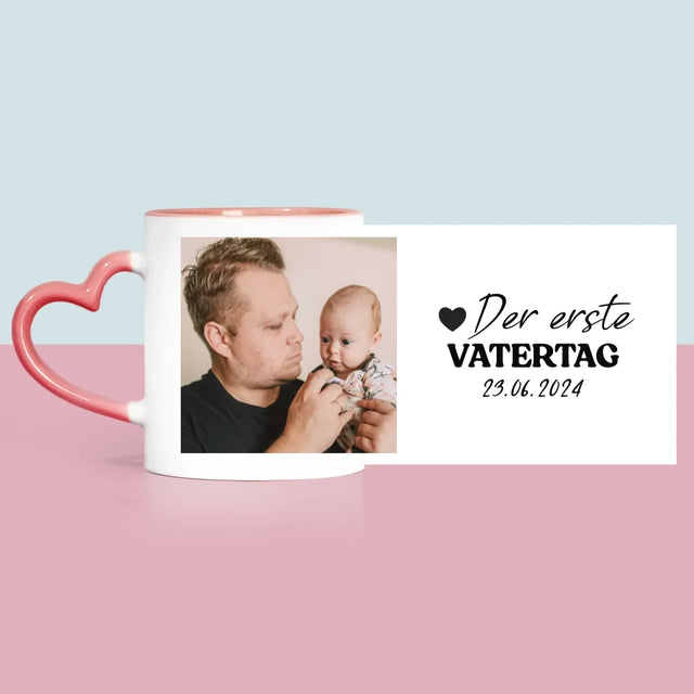 Foto Und Unterschrift: Erster Vatertag - Tasse