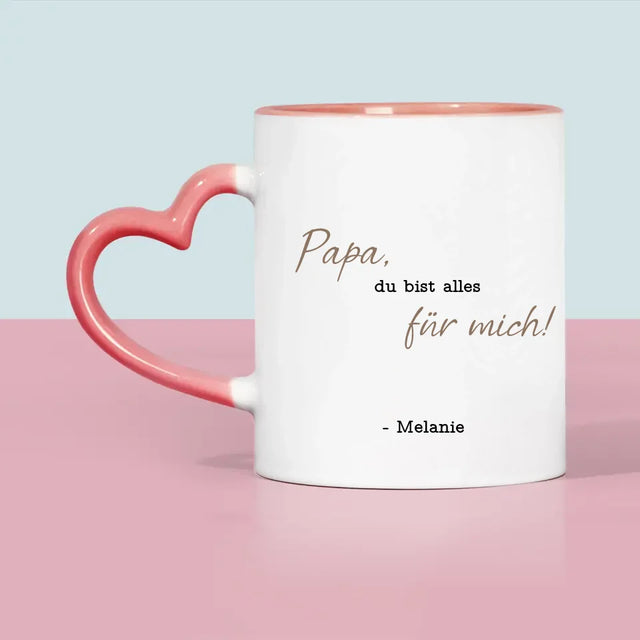 Foto Und Unterschrift: Glückwunschkarte Für Papa - Tasse