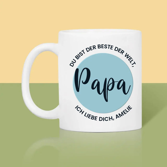 Foto Und Unterschrift: Der Beste Der Welt Papa - Tasse