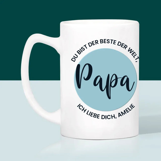 Foto Und Unterschrift: Der Beste Der Welt Papa - Tasse