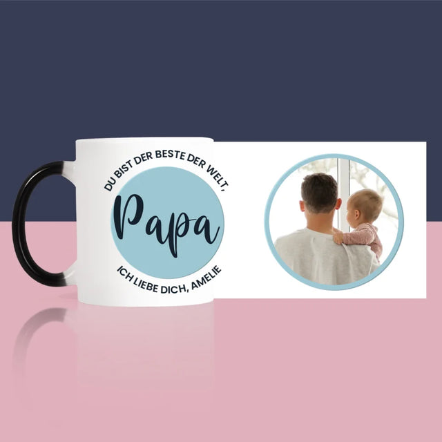 Foto Und Unterschrift: Der Beste Der Welt Papa - Tasse