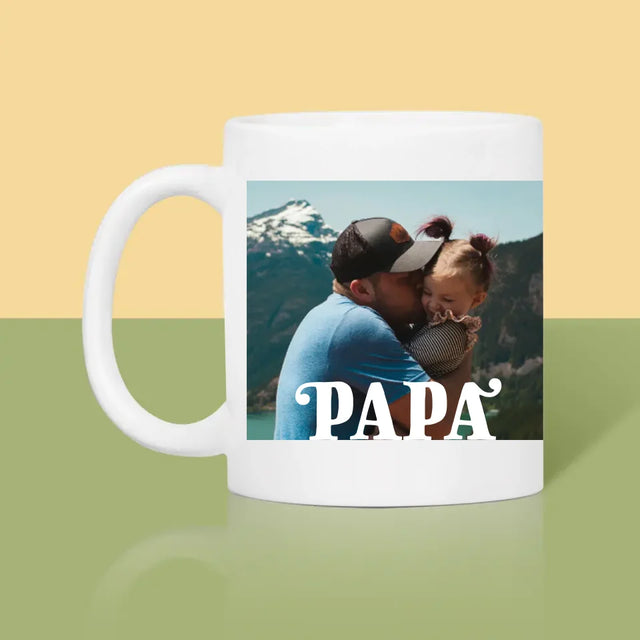 Foto Und Unterschrift: Unersetzlicher Papa Widmung - Tasse