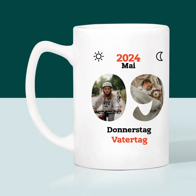 Buchstaben-Collage: Vatertag Kalenderblatt - Tasse