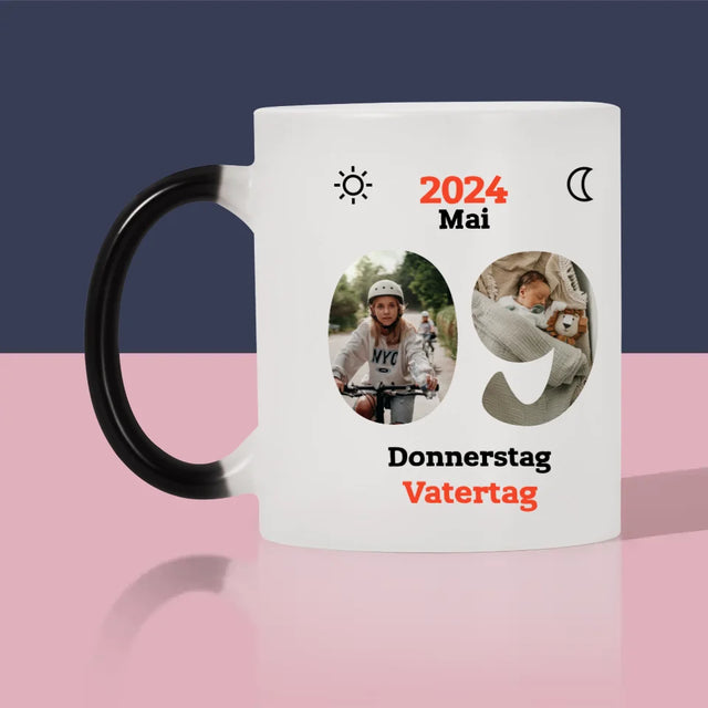 Buchstaben-Collage: Vatertag Kalenderblatt - Tasse