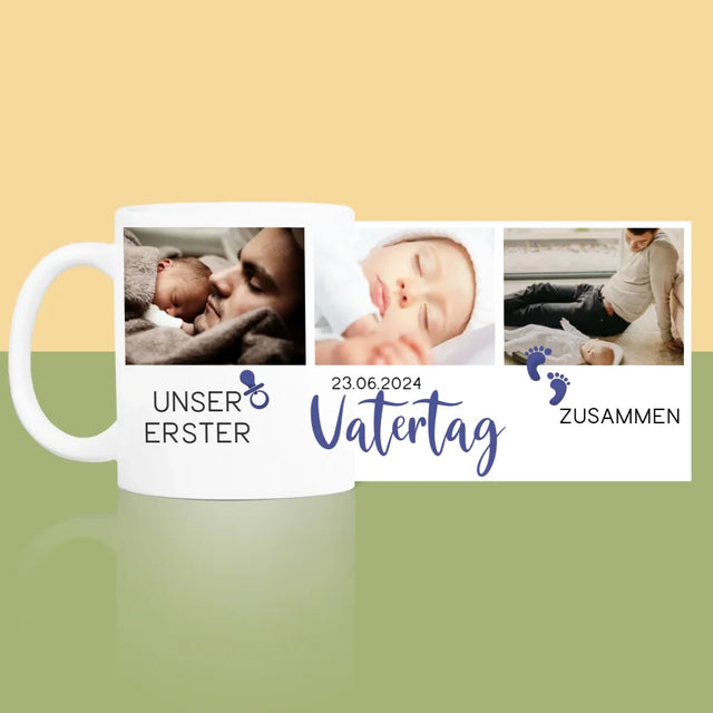 Fotocollage: Erster Vatertag - Tasse