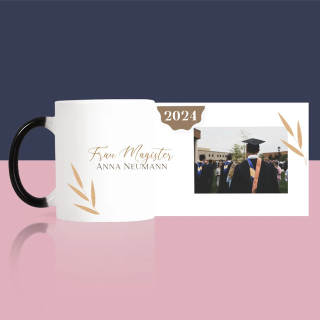 Fotocollage: Frau Magister - Tasse