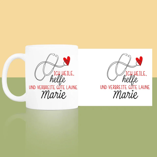 Name Und Unterschrift: Ich Heile, Helfe - Tasse