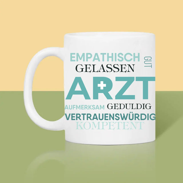 Fotocollage: Arzt Eigenschaften - Tasse