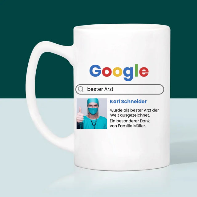 Foto Und Unterschrift: Bester Arzt Google-Suche - Tasse