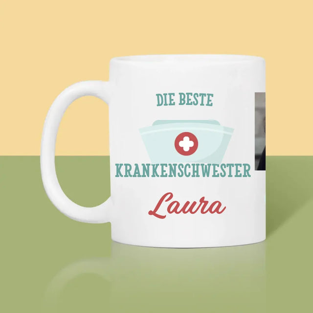 Fotocollage: Beste Krankenschwester - Tasse