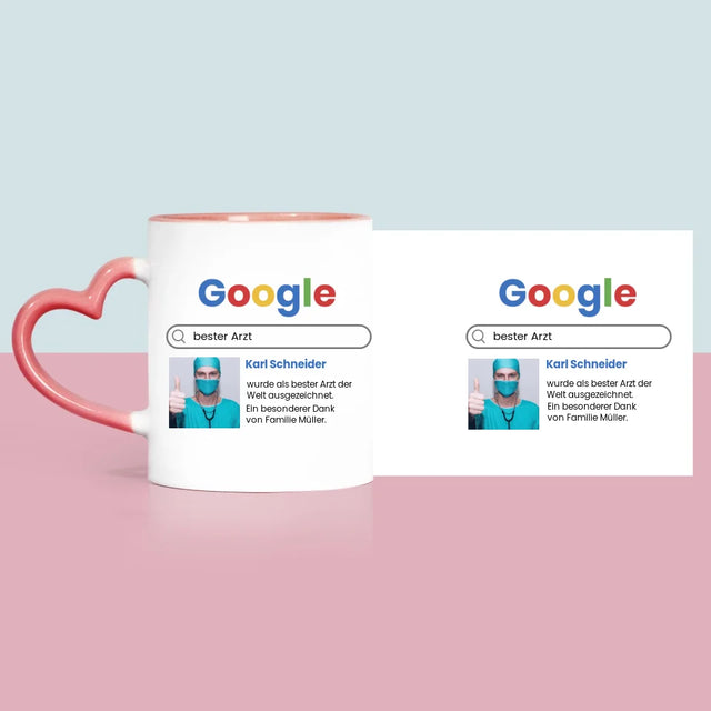 Foto Und Unterschrift: Bester Arzt Google-Suche - Tasse