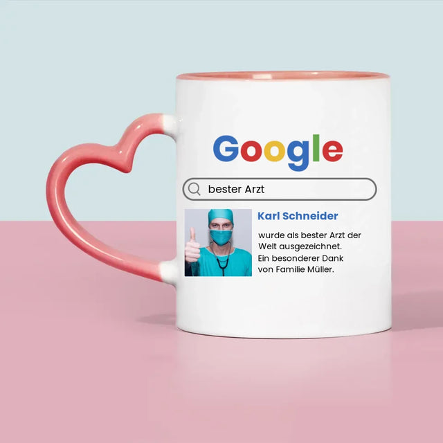 Foto Und Unterschrift: Bester Arzt Google-Suche - Tasse