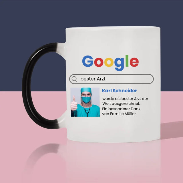 Foto Und Unterschrift: Bester Arzt Google-Suche - Tasse