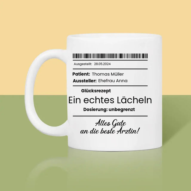 Name Und Unterschrift: Glücksrezept  - Tasse