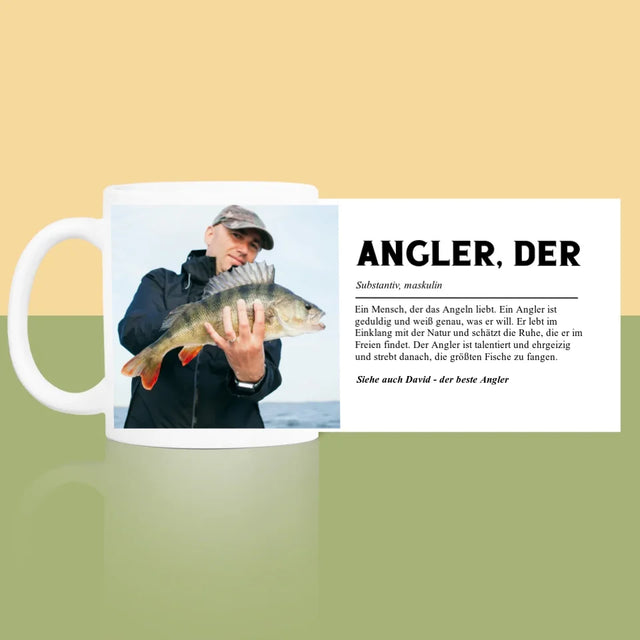 Foto Und Unterschrift: Angler Definition - Tasse