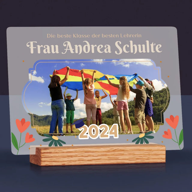 Foto Und Unterschrift: Beste Klasse - Druck Auf Acrylglas