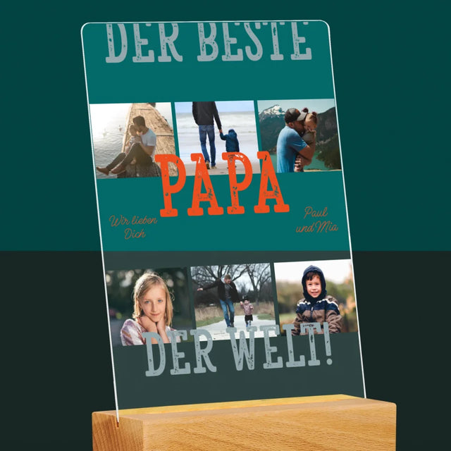 Fotocollage: Bester Papa Der Welt Fotos - Druck Auf Acrylglas