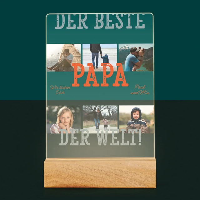 Fotocollage: Bester Papa Der Welt Fotos - Druck Auf Acrylglas