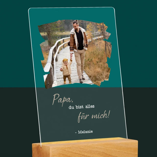 Foto Und Unterschrift: Glückwunschkarte Für Papa - Druck Auf Acrylglas